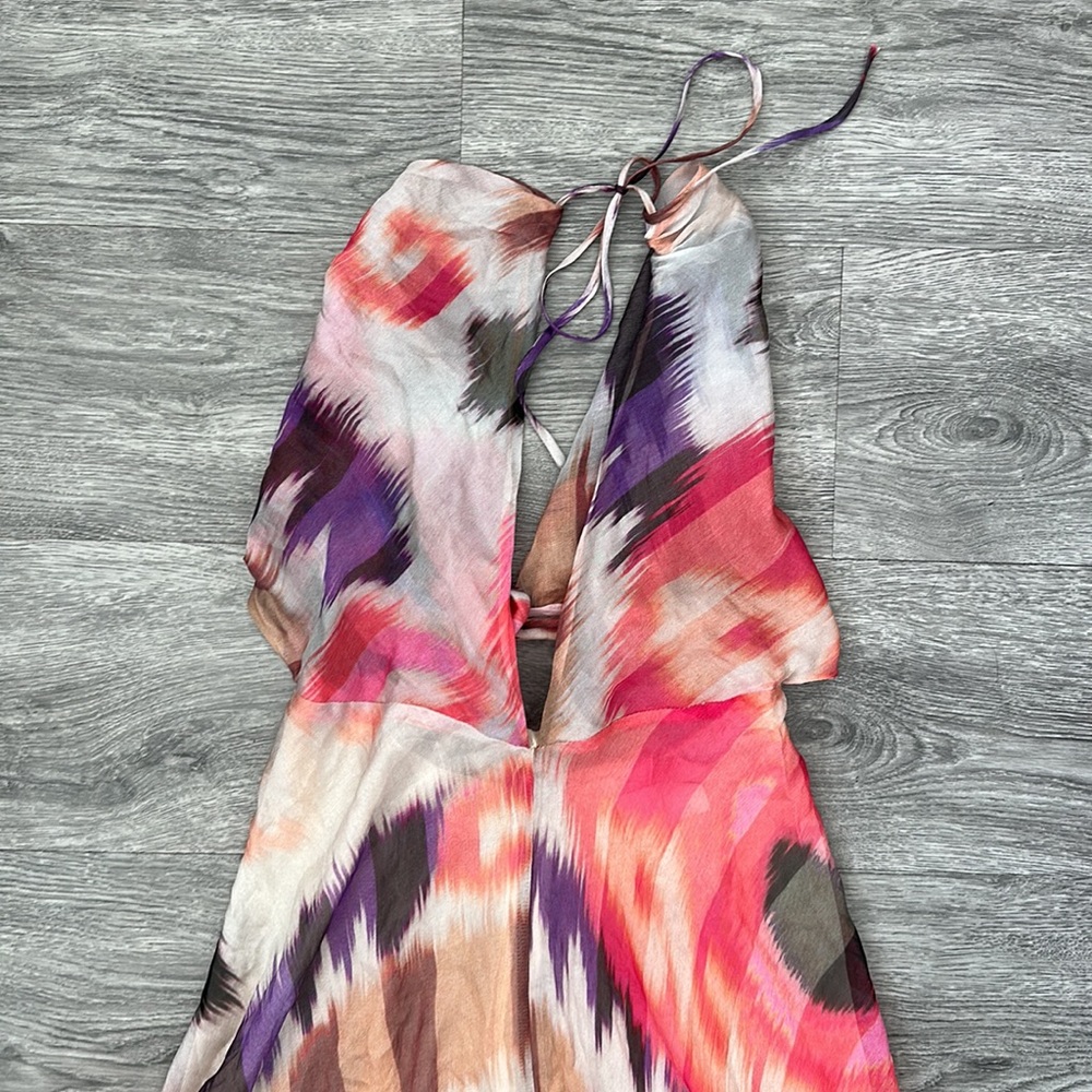 Alexis Pavton-Tribal Pink maxi silk dress - Picture 6 of 13